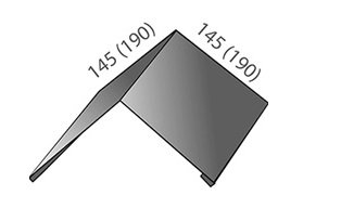 Конек плоский 145х145 Стинержи СТАЛЬНОЙ КАШЕМИР 1