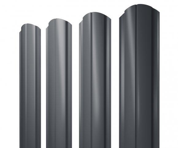 Штакетник GrandLine Slim полукруглый Фигурный Полиэстер 0,5 мм 7024