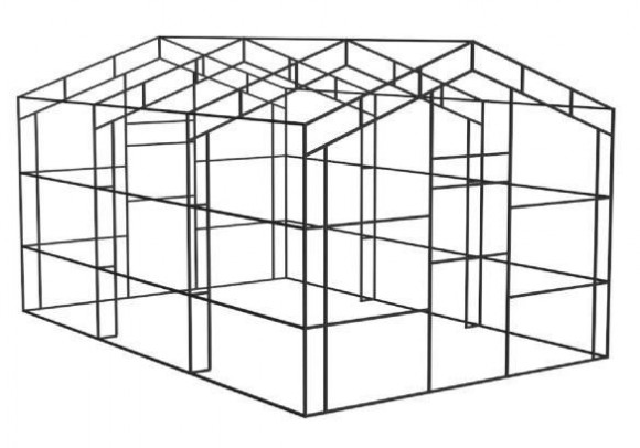 Теплица Домик 25x25 Теплица Домик 25x25