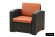 Комплект мебели Rattan Premium 4 венге-оранжевый Комплект мебели Rattan Premium 4 венге-оранжевый