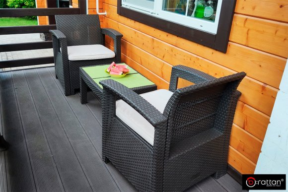 Комплект мебели Rattan Comfort 3 венге Комплект мебели Rattan Comfort 3 венге