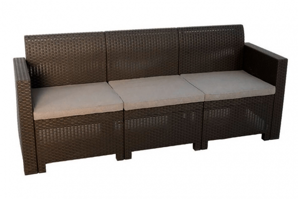 Уличная мебель NEBRASKA SOFA 3 трехместный диван венге Уличная мебель NEBRASKA SOFA 3 трехместный диван венге