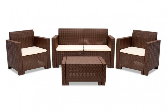 Комплект мебели NEBRASKA TERRACE Set 2 (стол, 2 кресла, диван) венге