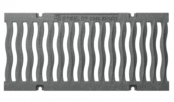 Решетка Steelot чугунная волна SteeStart DN200 C250 сверху Решетка Steelot чугунная волна SteeStart DN200 C250 сверху