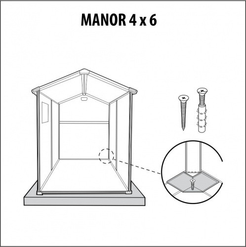 Пластиковый сарай Keter  Manor 4х6