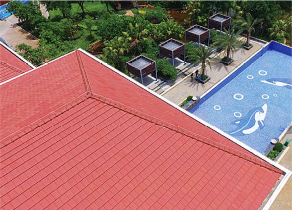 Керамическая черепица Rongguan Flat медный Керамическая черепица Rongguan Flat медный