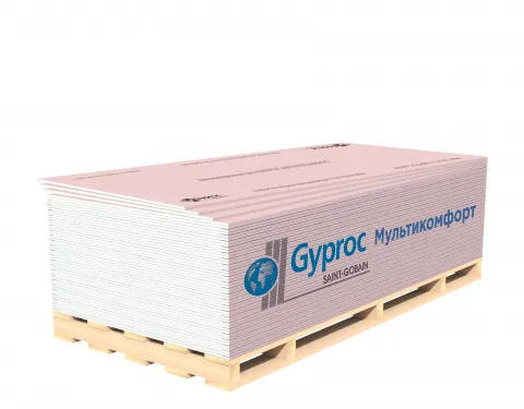 Гипсокартон Gyproc ГСП Мультикомфорт 1200х12,5 мм