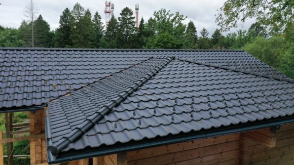 Керамическая черепица BRAAS Рубин 9V ангоб черный 2