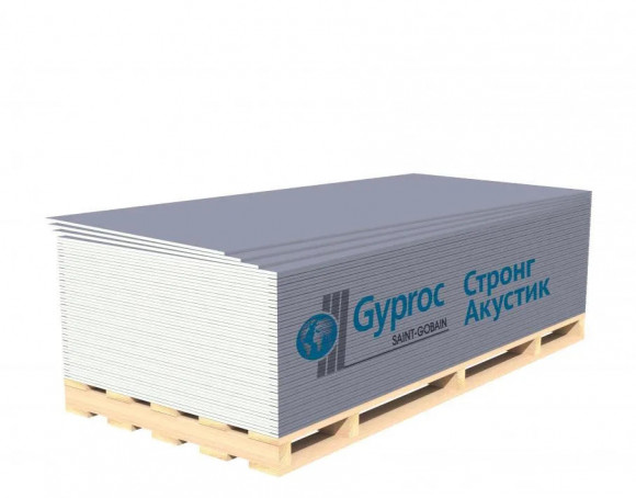Гипсокартон Gyproc ГСП Стронг Акустик 1200х15 мм Гипсокартон Gyproc ГСП Стронг Акустик 1200х15 мм